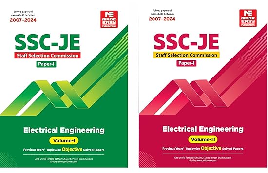 SSC JE PYQ : Electrical Engineering : Volume I and Volume II [COMBO]