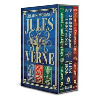 Greatest Works of Jules Verne: 20,000 Leagues Under the Sea, Journey to the Centre of the Earth, Around the World in Eighty Days (Deluxe Hardbound Edition | Boxed Set)