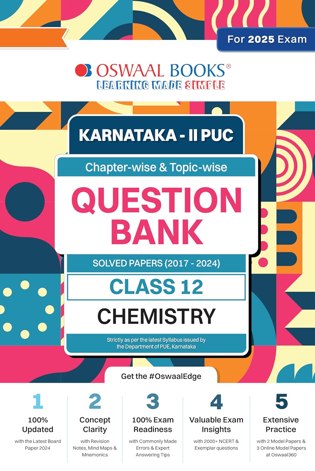 Oswaal Karnataka 2nd PUC Question Bank Class 12