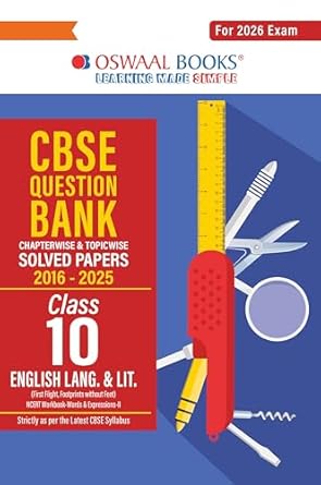 Oswaal CBSE Question Bank Chapterwise and Topicwise SOLVED PAPERS Class 10 ENGLISH LANGUAGE & LITERATURE For Exam 2026