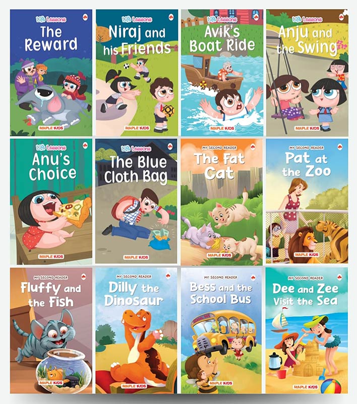 Story Books for Kids (Set of 12 Books) (Illustrated)