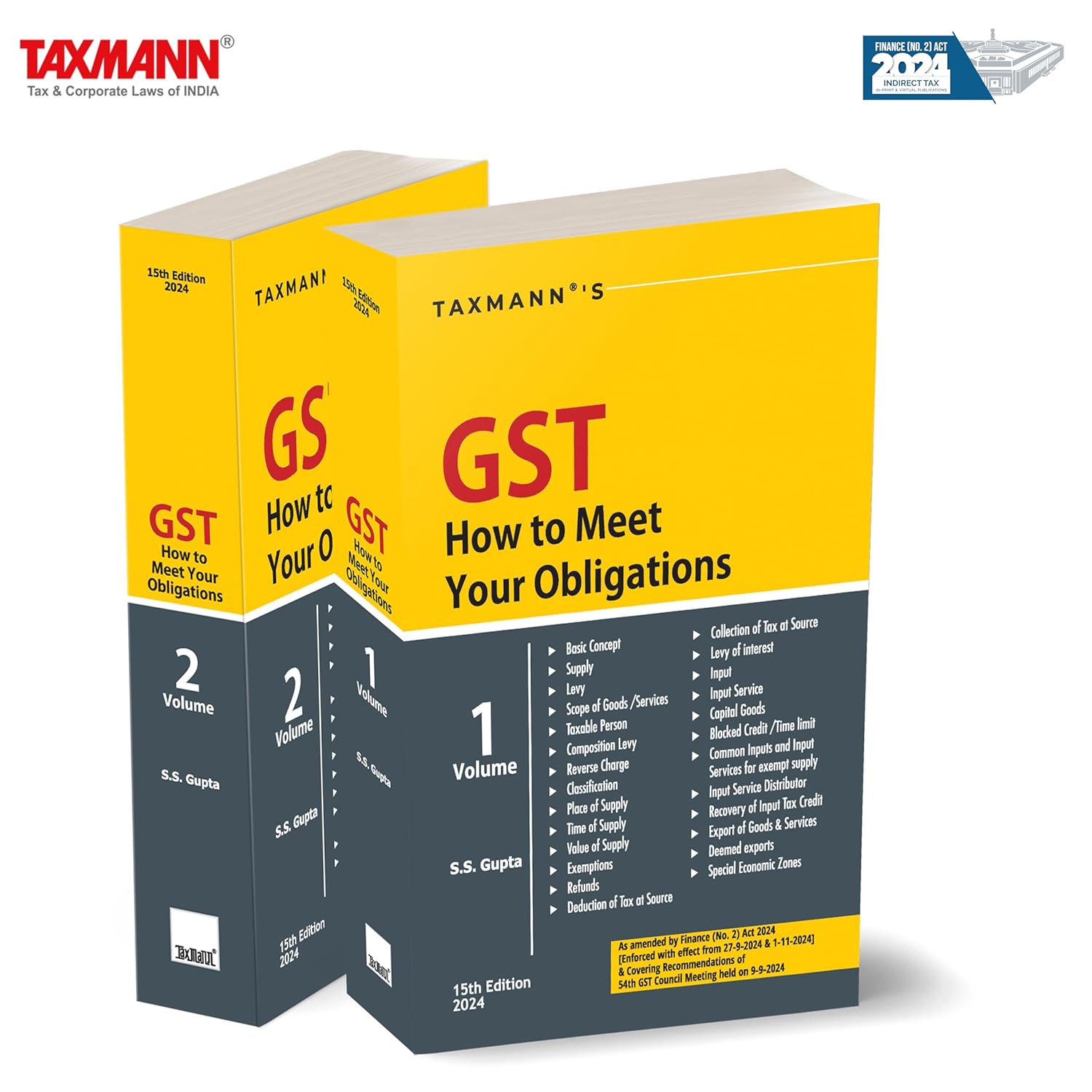 Taxmann's GST How to Meet your Obligations (2 Vols) – 2500+ Pages