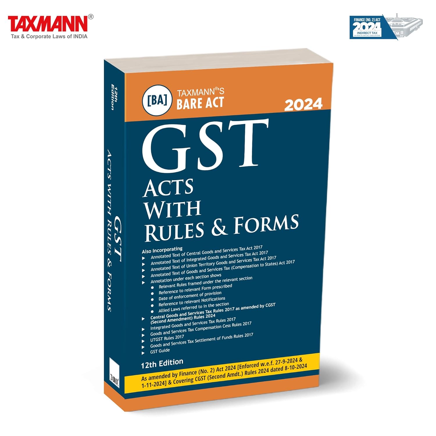 Taxmann's GST Acts with Rules & Forms [Bare Act]