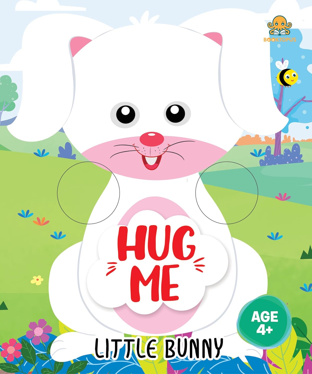 Booktopus Hug Me Hand Puppet Board Book - Little Bunny Interactive Bedtime Story with Soft Arms