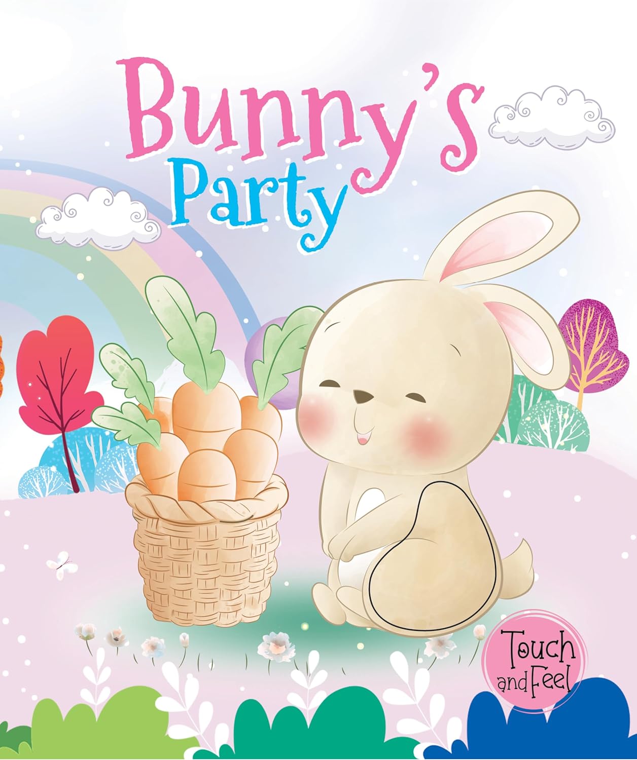 Booktopus Touch and Feel Board Book - Bunny's Party Sensory Book for Toddlers