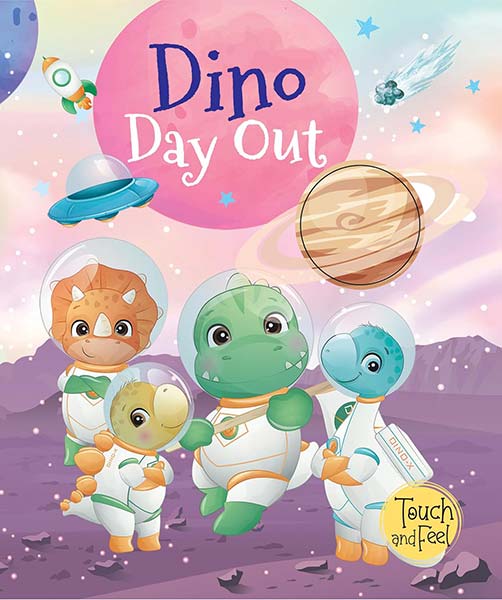 Booktopus Touch and Feel Board Book - Dino Day Out Sensory Book for Toddlers - Textured Baby Books for 4+ Years