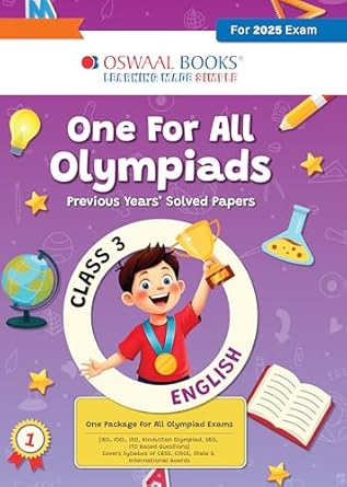 Oswaal One for All Olympiads Previous Year Solved Papers Class 3 English For 2025 Exam