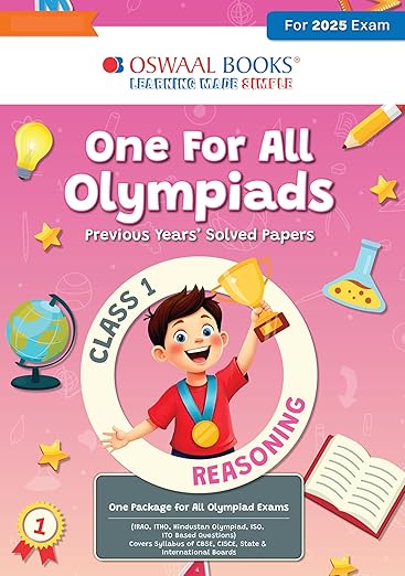 Oswaal One for All Olympiads Previous Year Solved Papers Class 1 Reasoning For 2025 Exam