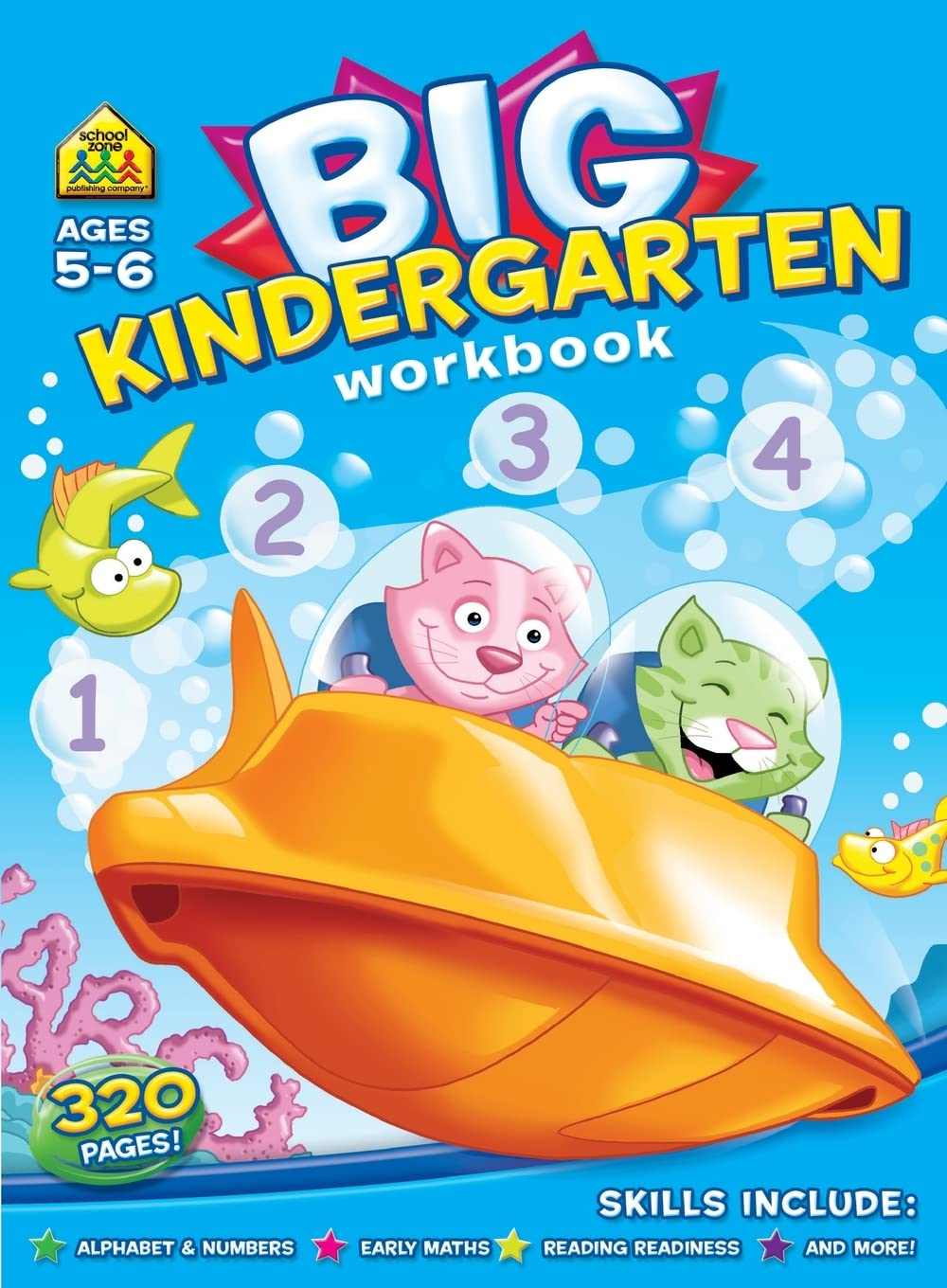 Activity Book : Big Kindergarten Activity Workbook Ages 5-6, Alphabets,Colours & Shapes, Numbers 0-12, Transition Maths,Reading Readiness,Answer Key and more