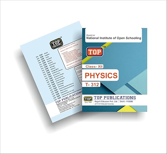 TOP NIOS Class 12 Physics T-312 English Medium Guide (Including Objective Type MCQs) | Updated with Latest Syllabus and Exam Pattern as per NIOS Latest Notification