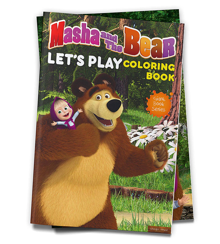 Masha And The Bear - Let's Play: Giant Coloring Book For Kids [Paperback] Wonder House Books