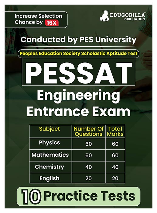 PESSAT 2024 : Guide Book for Admission to B.Tech (Mathematics, Physics, Chemistry, English) - 10 Full Length Mock Tests with Free Access to Online Tests