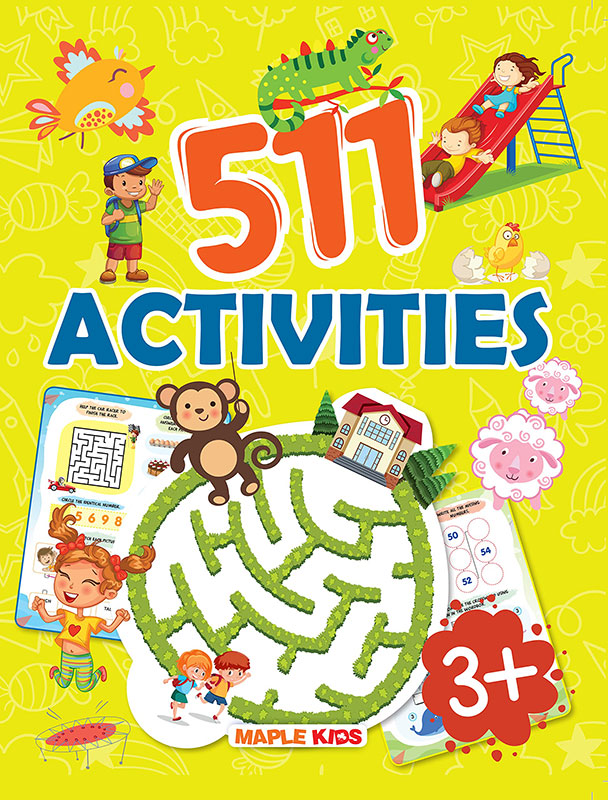 Activity Book - 511 Brain Activities for Kids - Dot to Dot, Puzzles, Mazes, Maths, Crosswords [Paperback] Maple Press