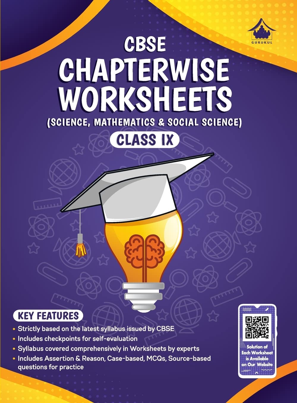 Chapterwise Worksheets for CBSE Class 9 - Practice Book of (Science, Maths, Social Science) - With Checkpoints, MCQs, Source & Case Based Questions