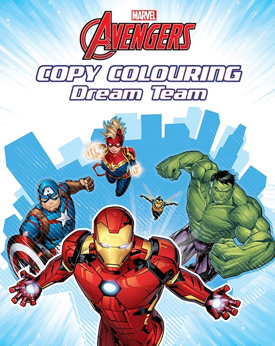 Marvel Avengers: Copy Colouring Dream Team| 24 Pages | Coloring Book for Kids (Ages 4-6)