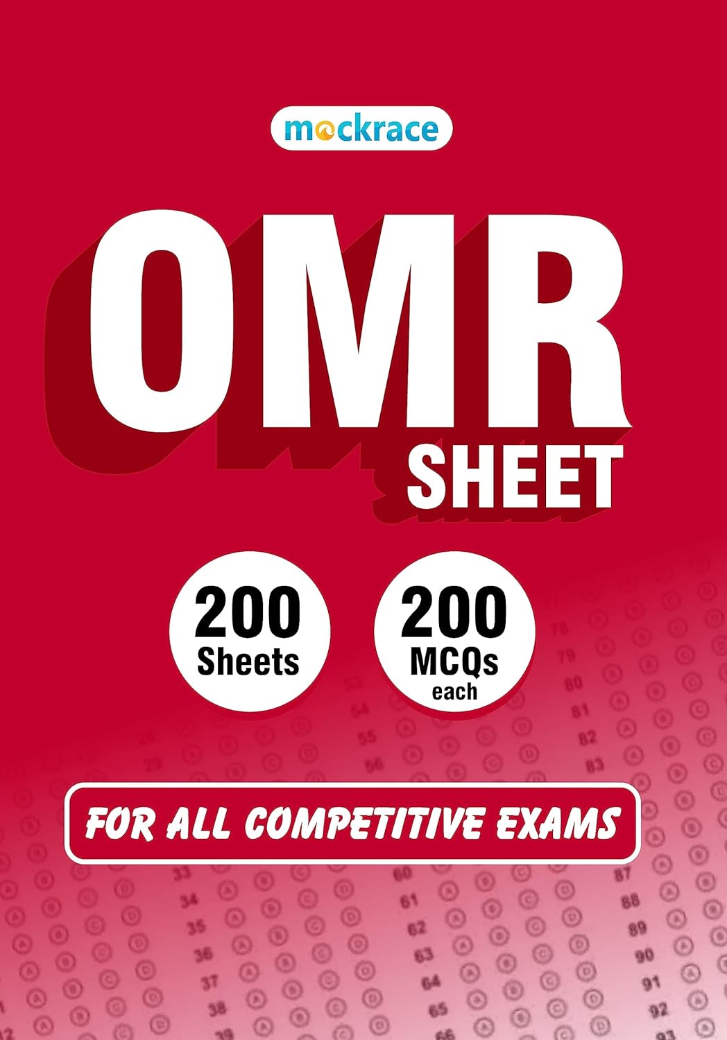 OMR Sheet for all competitive exams - 200 sheets, 200 MCQs each