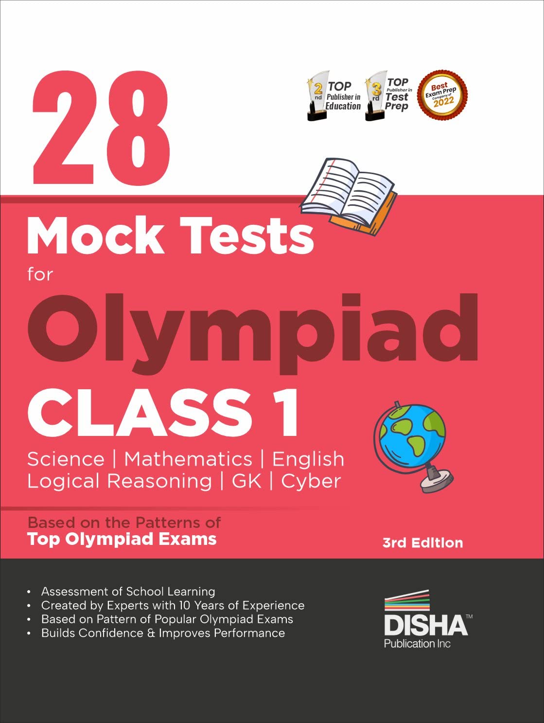 28 Mock Test Series for Olympiads Class 1 Science, Mathematics, English, Logical Reasoning, GK & Cyber 3rd Edition