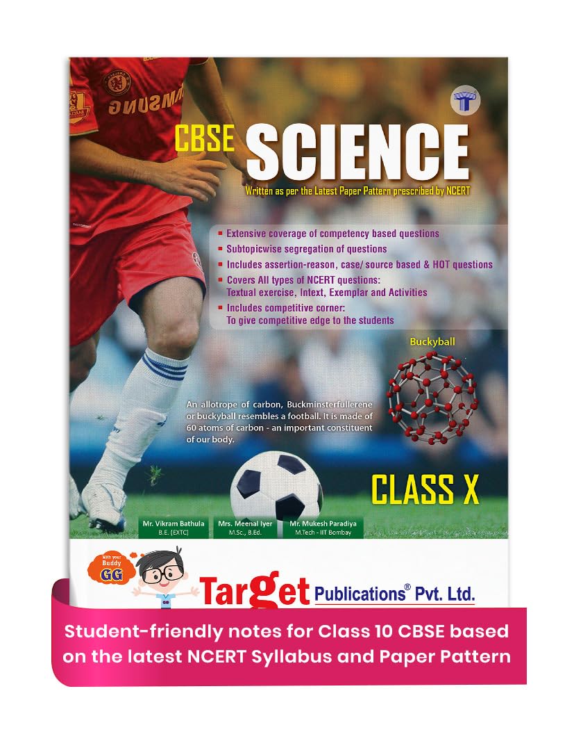 CBSE Class 10 Science Notes Book | HOTS, NCERT Exemplar, Textual Questions with Solutions & MCQ| Chapterwise Previous Years Solved Papers | CBSE 10th New Paper Pattern