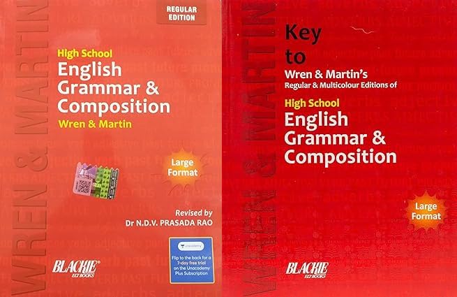 High School Wren and Martin English Grammar and Composition (Regular Edition) + Key to Wren and Martin English Grammar & Composition - COMBO