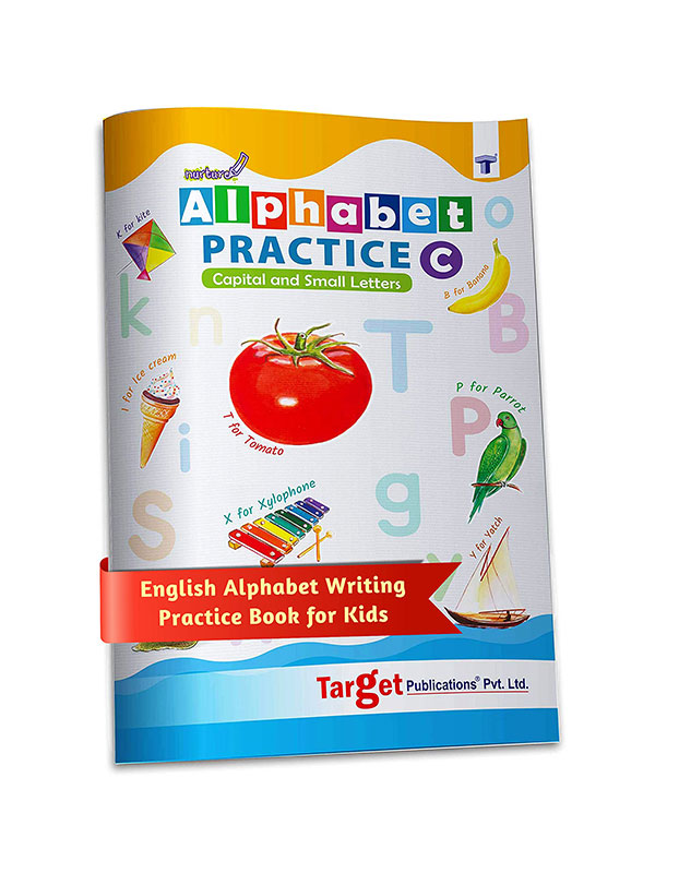 Nurture English Alphabet Tracing and Writing Practice Book for Kids | Part C - Capital and Small Letters | 3 to 5 Year Old | ABCD For Nursery and Preschool Children | Red and Blue Line Practice Book [Paperback] Content Team at Target Publications