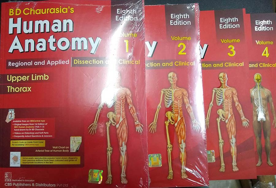 B.D. Chaurasia's Human Anatomy 4 Volume Set (Vol.1 to Vol 4) 8th Edition