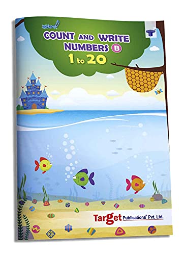 Number Count & Writing Book B for Kids 1 to 20 | 3 to 5 Year Old | Practice Numbers and Learn Number Names with Picture | Nursery Numbers Writing Books for Children