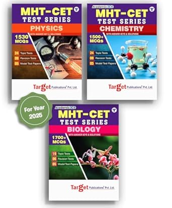 MHT-CET Test Series Physics, Chemistry and Biology Book for Pharmacy Entrance Exam for 2025 | MHTCET PCB Book | Includes 4000+ MCQs , Topic Tests, Model Test Paper and Revision Test | Set of 3