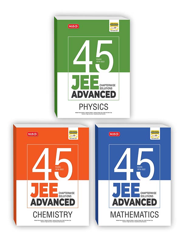 MTG 45 Years JEE Advanced Previous Years Solved Papers with Chapterwise Solutions - Physics, Chemistry & Mathematics (1978-2022), JEE Advanced PYQ For 2023 Exam (Set of 3 Books) PROF.SP ARYA; DR.MS YADAV and DV SREERAMA MURTHY