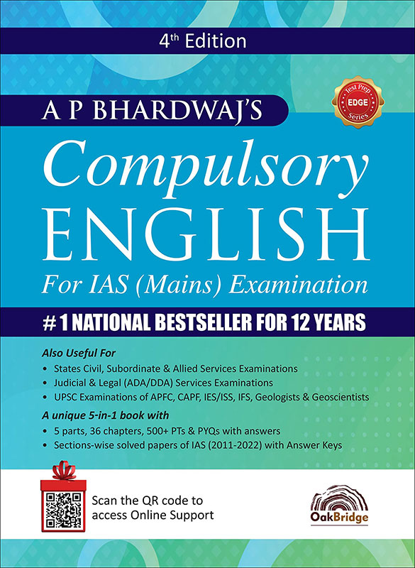 Compulsory English For IAS (Mains) Examination | 4th Edition | UPSC Exam | AP Bhardwaj | OakBridge