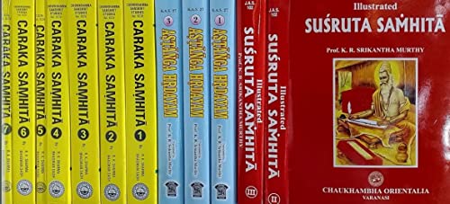 Caraka Samhita, Vagbhatt Ashtang Hridaya and Illustrated Sushruta Samhita (13 Books Combo)