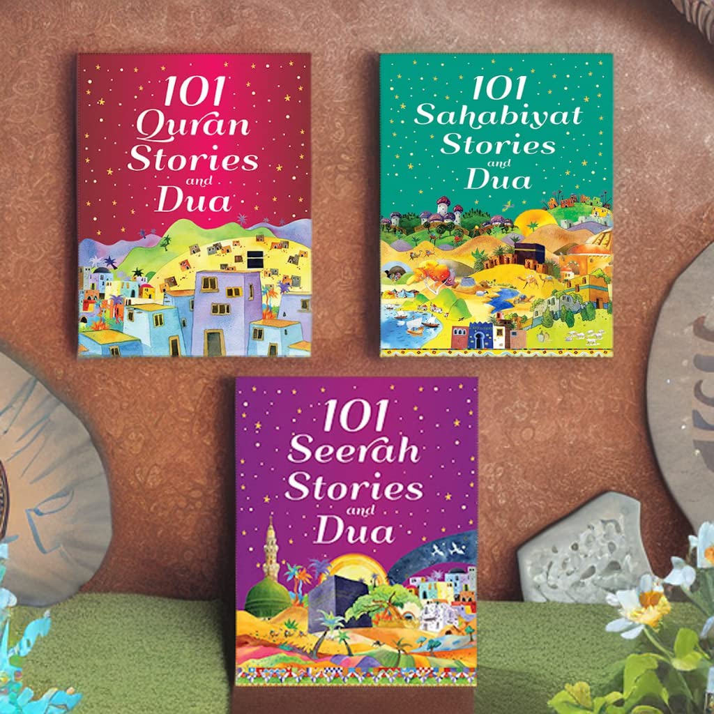 101 (Quran, Seerah, Sahabiyat Stories and Dua) - A set of 3 Books Each story comes with delightful illustrations and a beautiful prayer