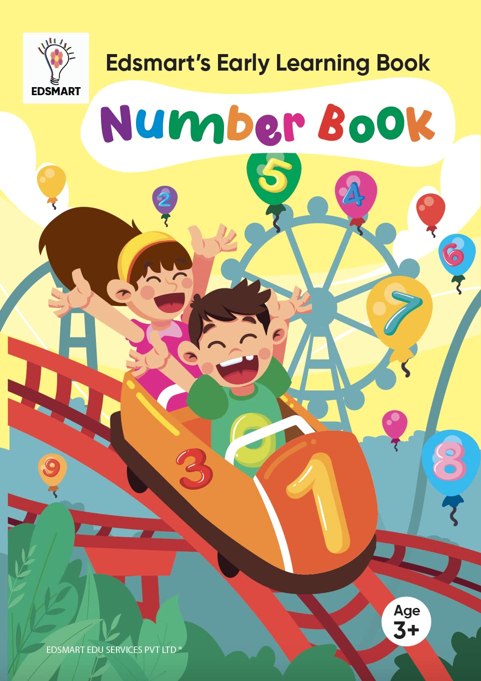 Edsmart Number Writing Book for Early Numeracy - Number writing 1-20, Book with Writing Practice (1-20), Geometrical shapes and Measurements - Perfect for 3 and 4-Year-Olds