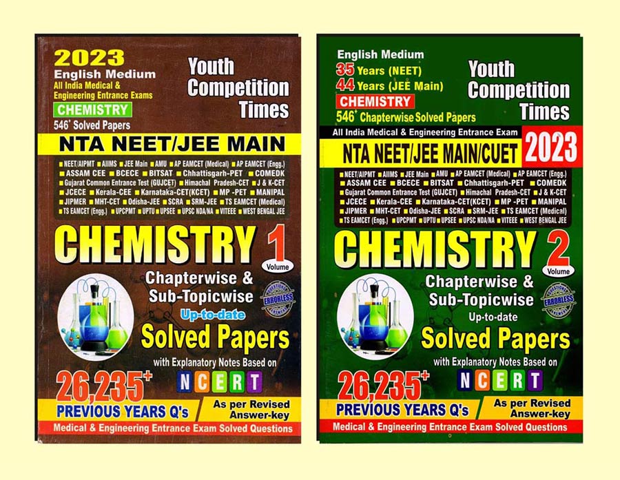 Youth Competition Times Chemistry (Volume 1 + Volume 2) |NTA NEET | JEE Main | All India Medical & Engineering Entrance Exams | Chapterwise Solved Papers | Pack of 2 Book