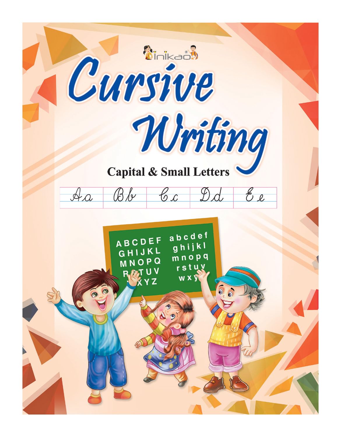 InIkao Cursive Writing Book on Capital & Small Letters for Kids Age 3+ Years | Trace and Write Handwriting Practice Workbook on English Alphabet Cursive Capital & Small Letters