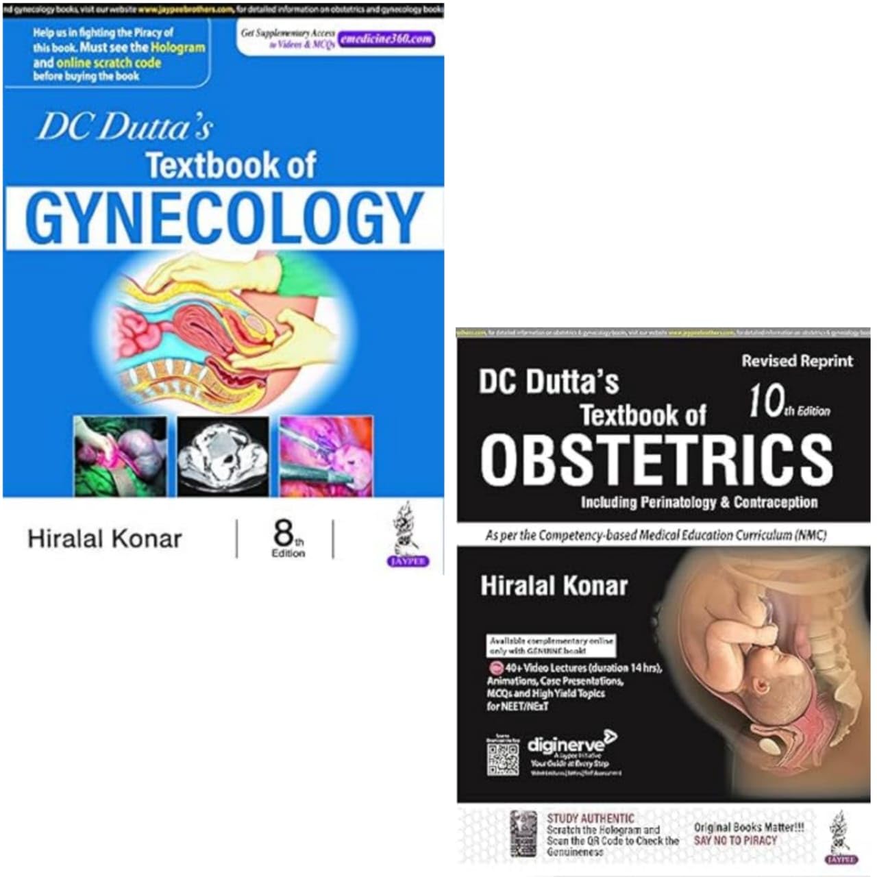 DC Dutta's Textbook of Obstetrics + DC Dutta's Textbook of Gynecology - Set of 2 Books