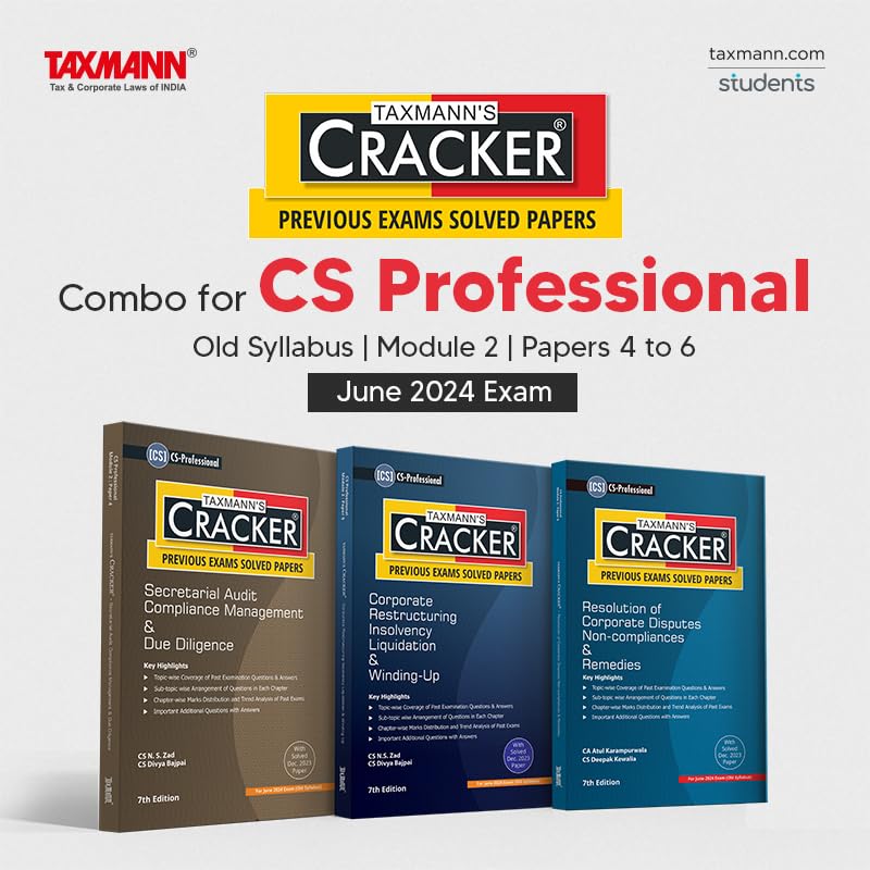 Taxmann’s Cracker Combo | CS Professional | Old Syllabus