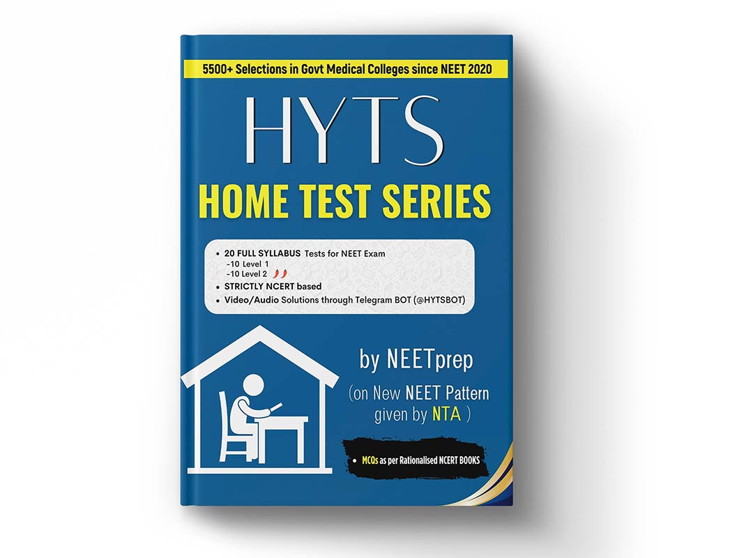 HYTS Home Test Series 20 Full Syallabus Test for Neet Exam,Strictly NCERT Based, Video Audio Solution by NEET Prep on New Pattern Given by NTA