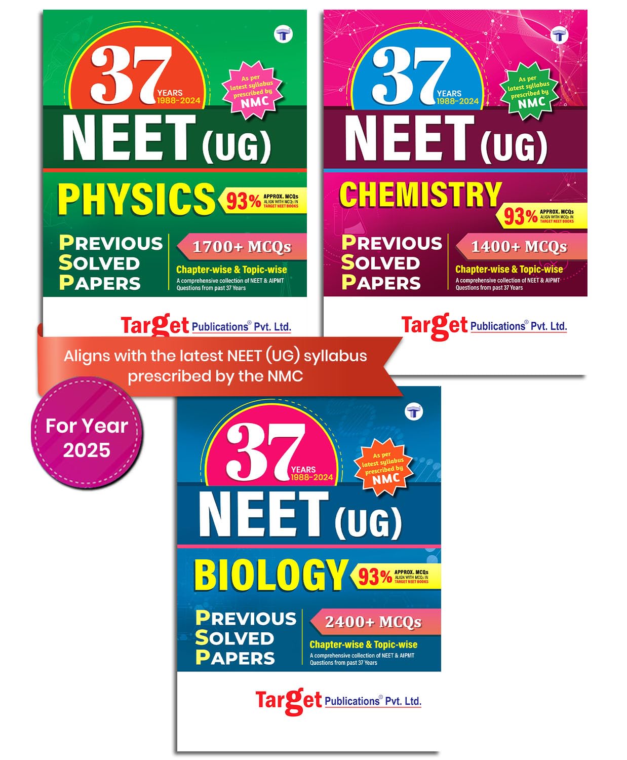 37 Years NEET Previous Year Solved Question Papers for NEET 2025 Exam Prep