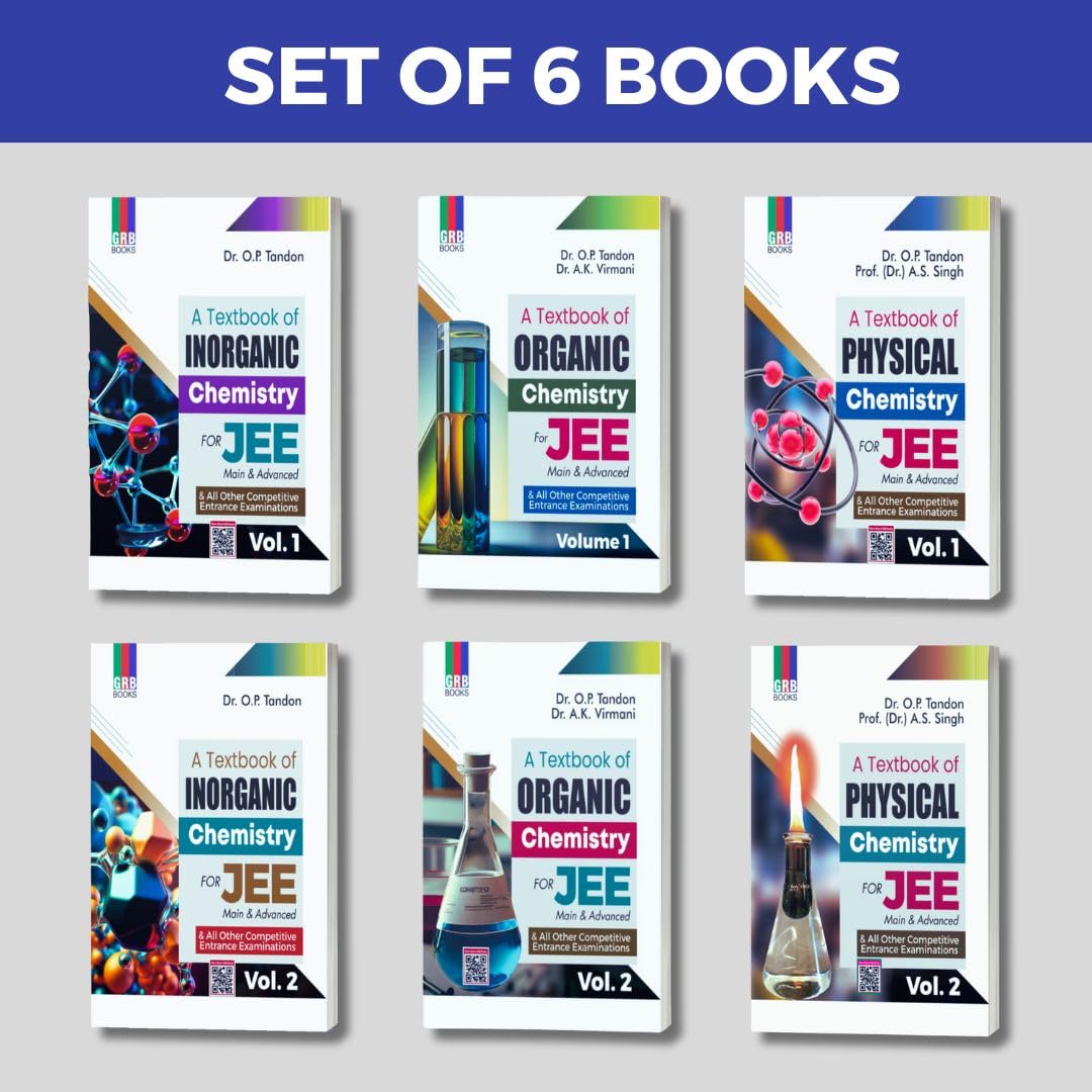 COMBO - Textbook Of Inorganic, Organic & Physical Chemistry For JEE (Main & Advanced) & All Other Competitive Entrance Examinations - Set Of 6 Books.