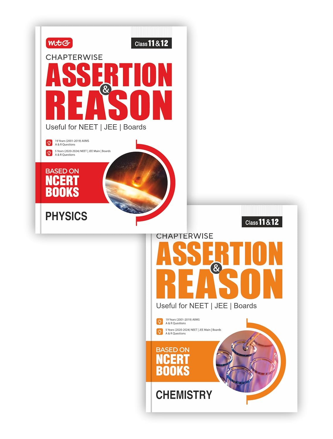 MTG Chapterwise Assertion & Reason Physics, Chemistry For NEET, JEE & Boards Exam (Class-11 & 12)