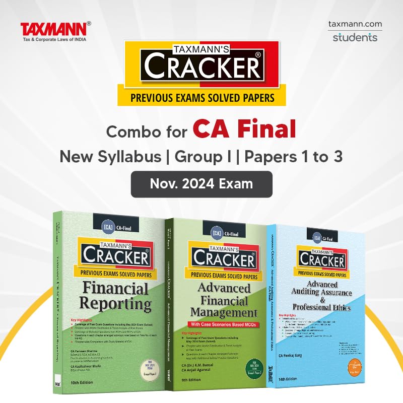 Taxmann’s CRACKER COMBO for CA Final | New Syllabus