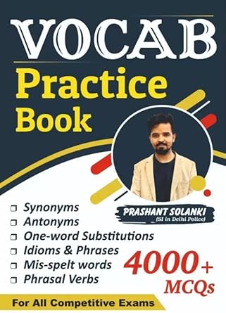 Vocab Practice Book 4000+ MCQs By Prashant Solanki Sir For All Competitive Exams